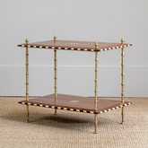 Eden Teakwood Bone Inlay Side Table Natural