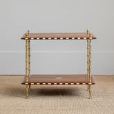 Eden Teakwood Bone Inlay Side Table Natural