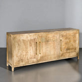 Antique Brass Embossed 3 Door Sideboard