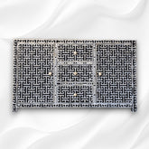 Black Bone Inlay Tic Tac 3 Drawer 2 Door Sideboard