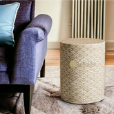 Bone Inlay Arc Design End Table Brown | Bone Inlay Arc Design Side Table Brown