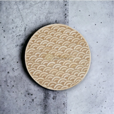 Bone Inlay Arc Design End Table Brown | Bone Inlay Arc Design Side Table Brown