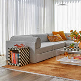 Bone Inlay Checkerboard Design Side Table | Bone Inlay Checkerboard Design End Table