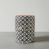 Bone Inlay Diamond Design Round End Table | Bone Inlay Diamond Design Round Side Table