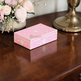 Bone Inlay Floral Design Box Pink