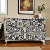 Bone Inlay Floral Design Chest Of 7 Drawers | Bone Inlay Floral Design 7 Drawers Dresser Table
