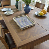 Bone Inlay Geometric Design Tray Blue