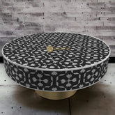 Bone Inlay Lotus Design Coffee Table | Bone Inlay Lotus Design Center Table