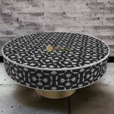 Bone Inlay Lotus Design Coffee Table | Bone Inlay Lotus Design Center Table