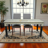 Bone Inlay Mehrab Dining Table Black