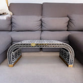 Bone Inlay Moroccan Design Waterfall Coffee Table | Bone Inlay Moroccan Design Waterfall Center Table