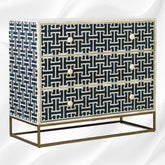 Tetris Bone Inlay 3 Drawer Dresser Indigo 1