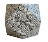 Bone Inlay Optical Octagonal Side Table Black 1