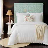 Bone Inlay Scroll-vine Headboard Sage Green