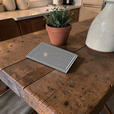 Bone Inlay Stripe Design Serving Tray Black