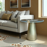 Swan Bone Inlay Accent Table Black