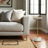 Targua Bone Inlay End Table Black