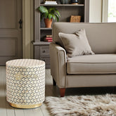 Bone Inlay Targua Side Table Black