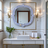 Clover Bone Inlay Mirror Grey