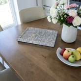 Colored Bone Inlay Stripe Design Tray Blue