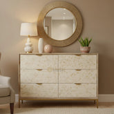 Cora Bone Inlay 6 Drawer Dresser