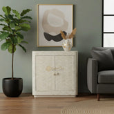 Full Bone Inlay Braided 2 Doors Cabinet
