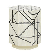 Full Bone Inlay Geometric Side Table 1