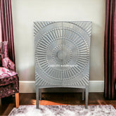 German Silver Fusion Bar Cabinet