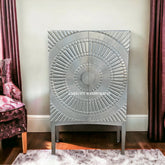 German Silver Fusion Bar Cabinet