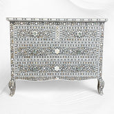 Grace Mother of Pearl Inlay 4 Drawer Dresser Grey