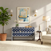 Hazel Bone Inlay 2 Drawer Sideboard Indigo Blue