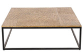 Iron Coffee Table With Hammered Brass Top 1