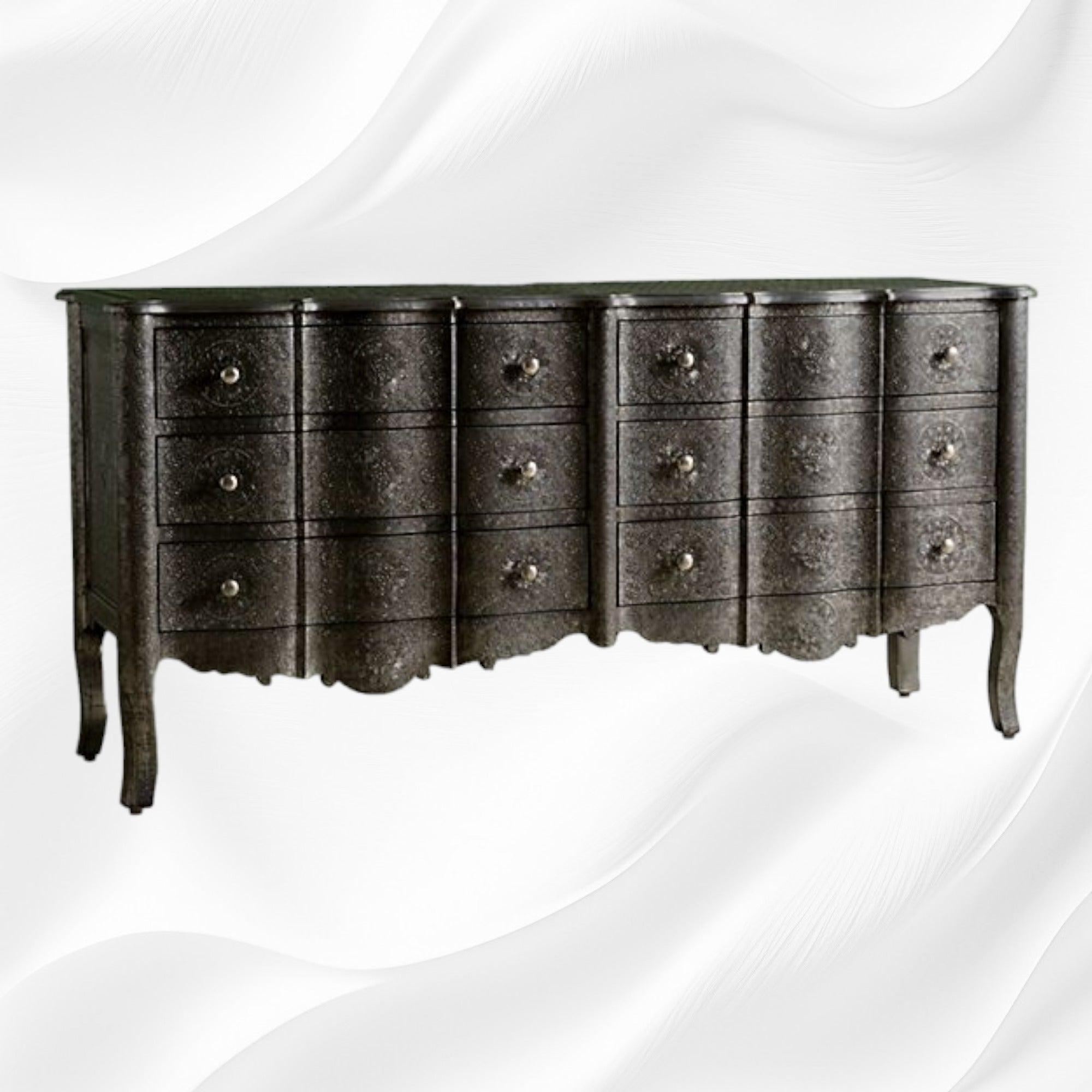embossed metal dresser Kiran Embossed Metal Dresser