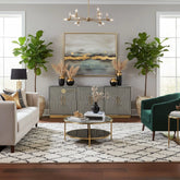 Liam Bone Inlay Large Sideboard Black