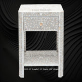 MOP Inlay Edge Bedside Grey 1