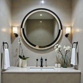 Mae Bone Inlay Mirror Frame Black