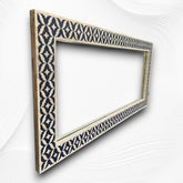 Maya Bone Inlay Floor Mirror Navy Blue 1