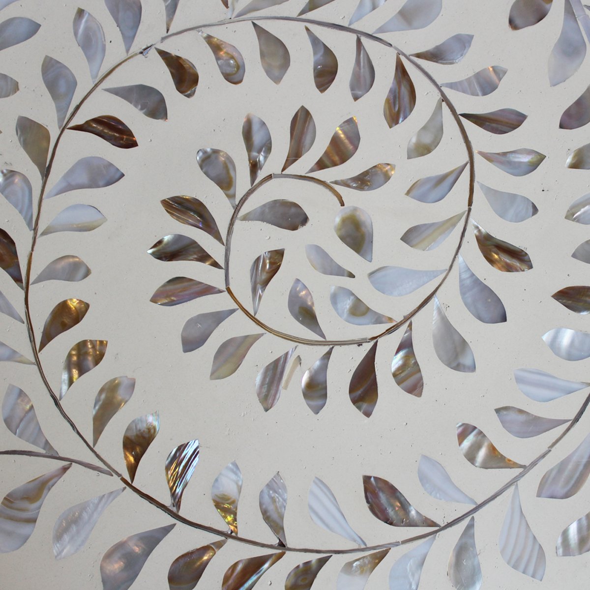 Floral MOP inlay octagonal coffee table