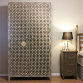 Mother Of Pearl Inlay Star Wardrobe Grey