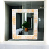 Nala Bone Inlay Striped Mirror Natural Ready