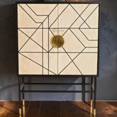 Nola Full Bone Inlay Bar Cabinet