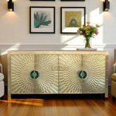 Talitha Brass Embossed 4 Door Credenza