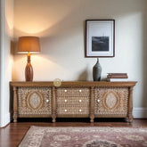 Teak Wood Bone Inlaid Rachel Sideboard Table