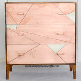 Three Drawer Chest Copper Brass 1
