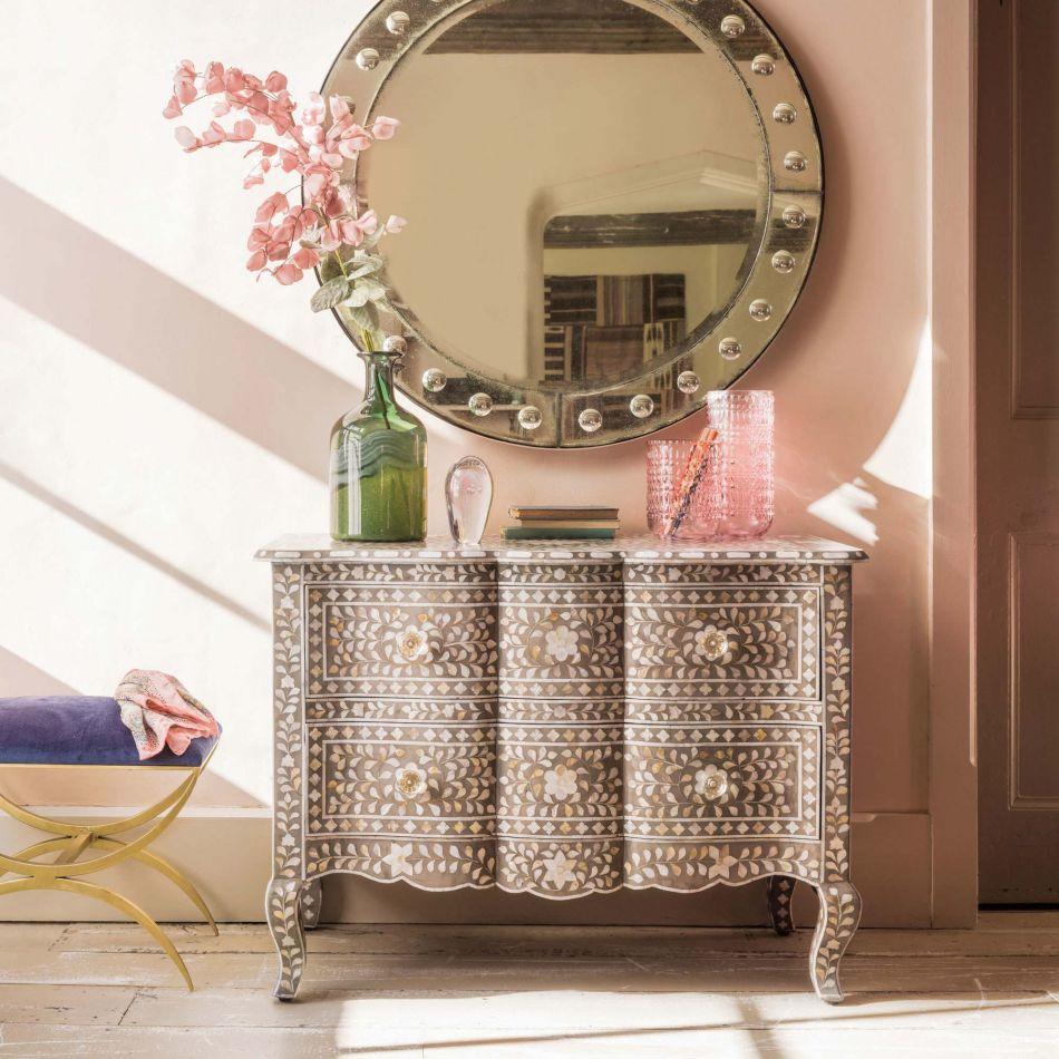 Caprera Chest of Drawers - Grey Mother of Pearl Caprera Chest of Drawers - Grey Mother of Pearl