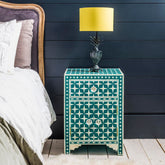Bone Inlay Bedside Star Design Green