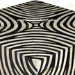 Bone Inlay Zebra Design Side End Table Black 3