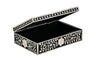 Bone Inlay Box Floral Design Black 2