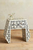 Bone Inlay Geometric 3 Drawer Bedside Black 1