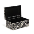 Bone Inlay Floral Design Tissue Box Black